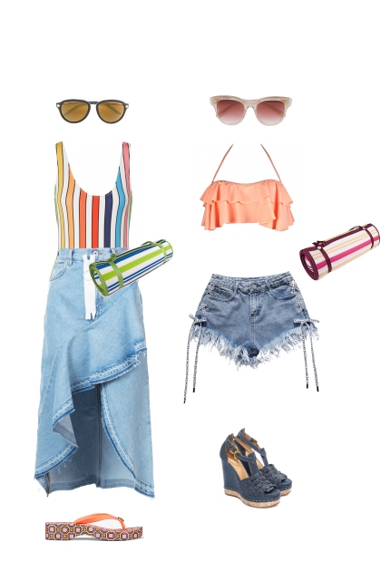 her and i- going to the beach- Fashion set