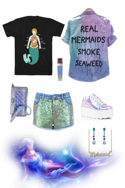 holo mermaid scales- Fashion set