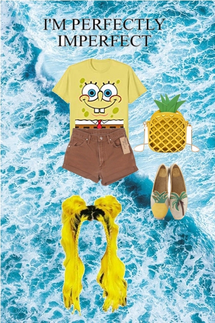 human sponge bob- Fashion set