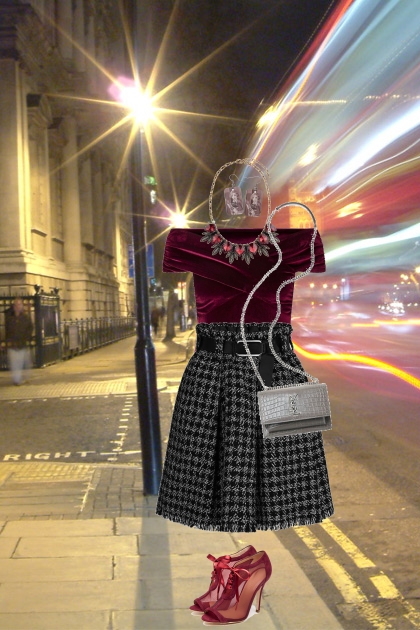 strutting down city streets- combinação de moda
