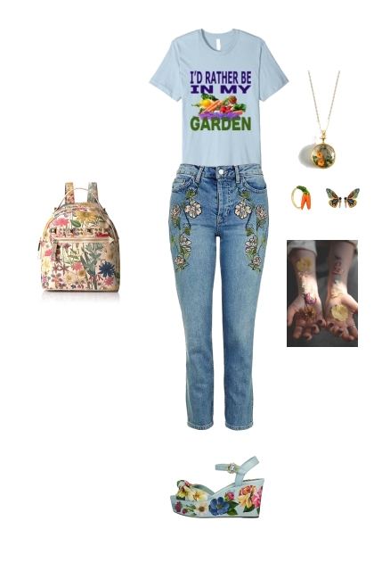 flowers are friends fruit and veg are my children- Fashion set