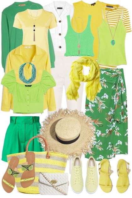Set green yellow- Combinazione di moda