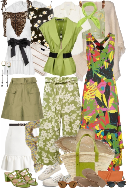 Capsula green- Combinazione di moda