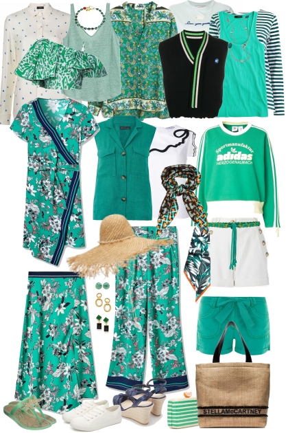 Set blue green- Fashion set
