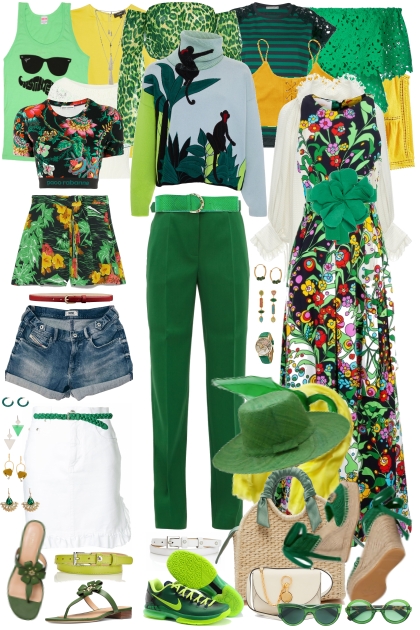 Set green 2- combinação de moda
