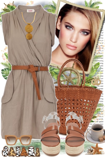 Set safari Dress- Fashion set