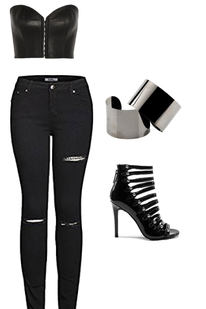 All-Black Pants Shirt- Modekombination