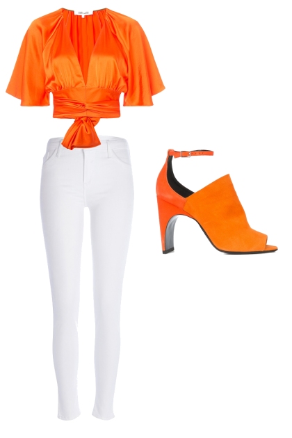 Orange Shirt and Pants- Combinaciónde moda
