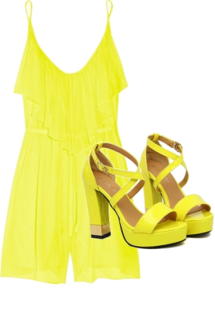 Yellow Jumpsuit- Combinaciónde moda