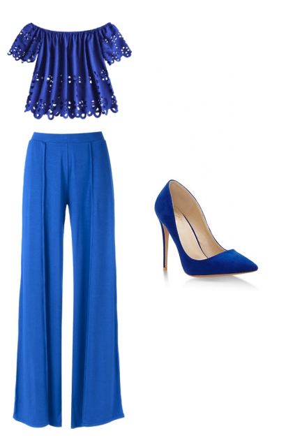 All-Blue Outfit- Combinaciónde moda