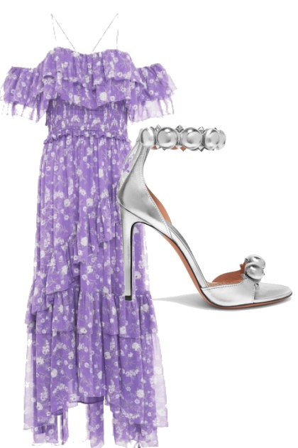 Purple Dress- Modna kombinacija