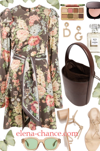 Цветочное платье- Combinaciónde moda