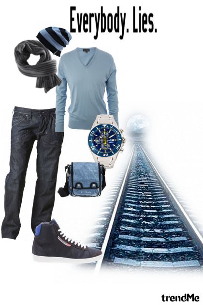 blue guy- Combinazione di moda