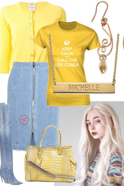 WORK: BLUE AND YELLOW- Combinazione di moda