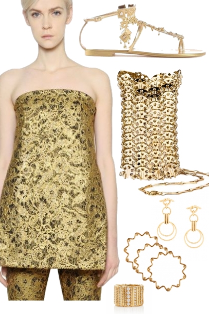 IN GOLD BROCADE- Combinazione di moda