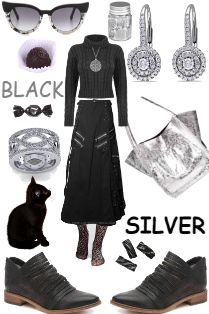 BLACK AND SILVER- Modna kombinacija
