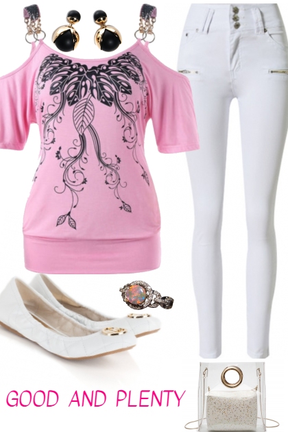 PINK, BLACK AND WHITE- Fashion set