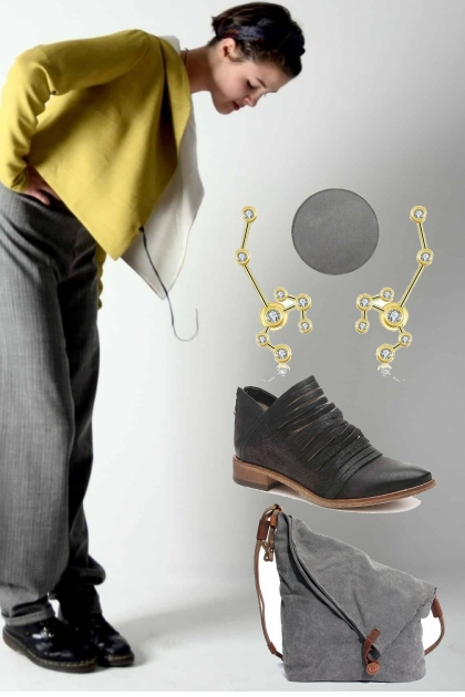 YELLOW WITH GRAY- Fashion set