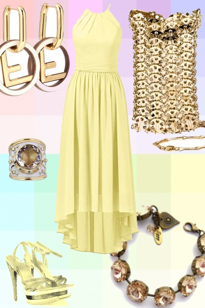 YELLOW AND GOLD- Fashion set