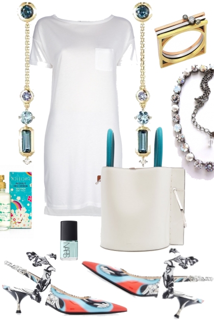 ONE SIMPLE WHITE DRESS- Combinaciónde moda