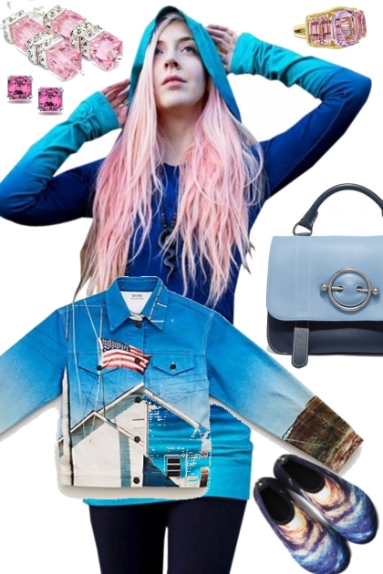 SKY BLUE PINK- Combinazione di moda