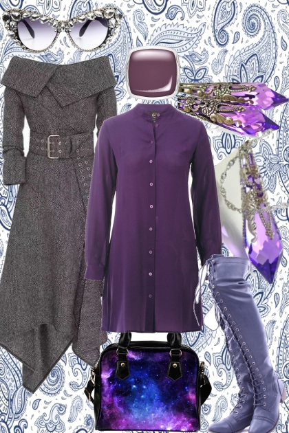 BELOW 50 IN AUTUMN ~ PURPLE SUNSET- Combinazione di moda