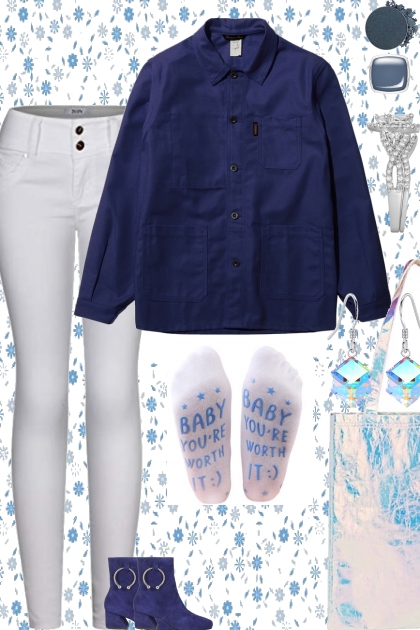 BLUE AND WHITE- Fashion set
