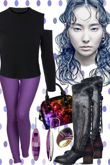 SKINNY JEANS ~ PURPLE- Fashion set