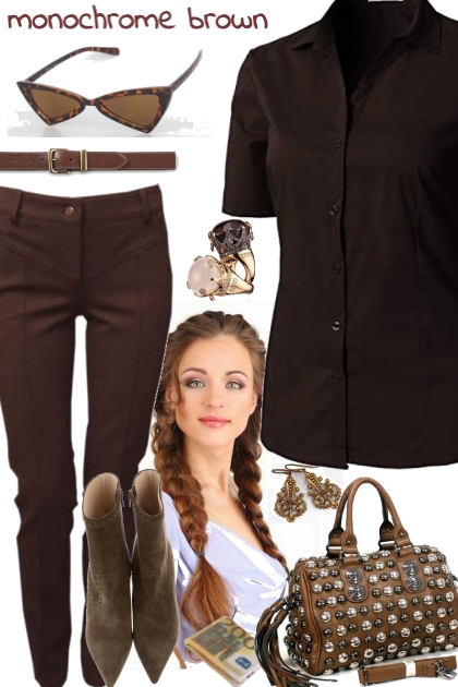 MONOCHROME BROWN- Fashion set