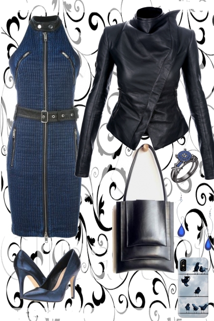 BLUE DRESS- Fashion set