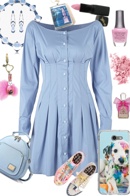 BLUE AND PINK- Combinazione di moda