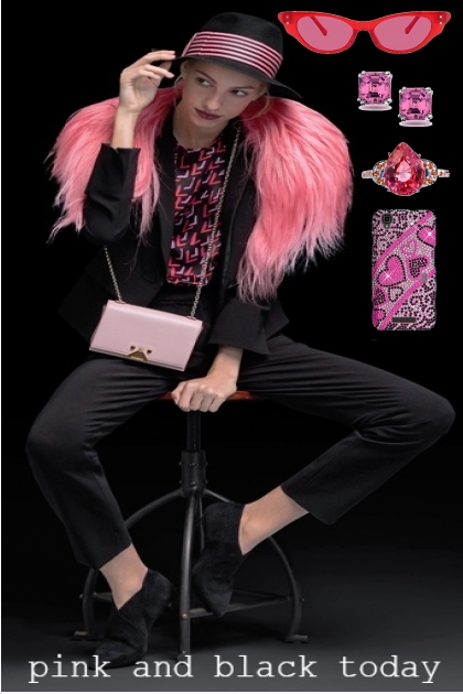 PINK AND BLACK TODAY- Fashion set