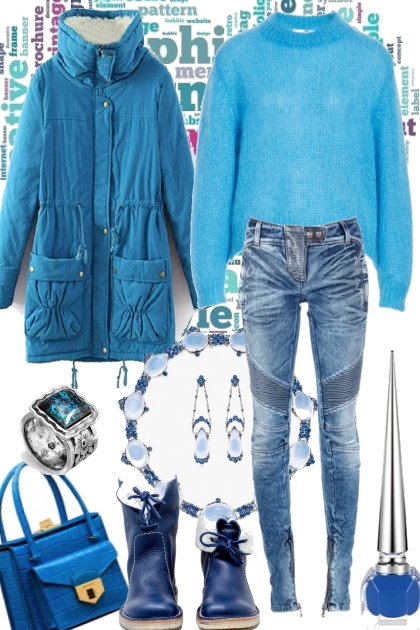 LOOK AT THE BLUE- Combinazione di moda