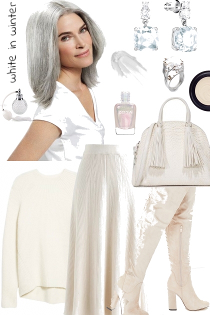 WHITE IN WINTER- combinação de moda