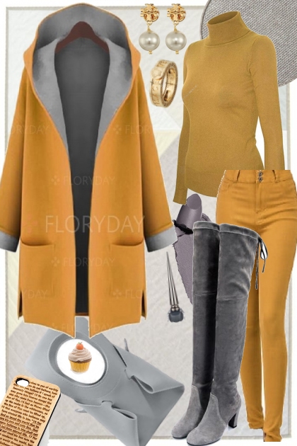 GRAY AND GOLD- Modna kombinacija