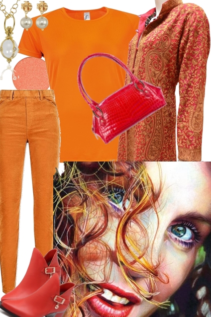 ORANGE SPRING- combinação de moda