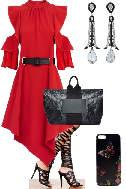 THE RED DRESS- Combinazione di moda