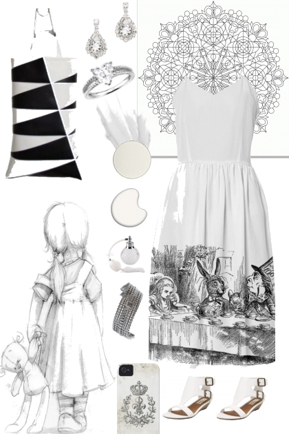 BLACK AND WHITE IN WONDER LAND- Combinazione di moda