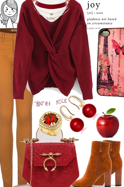 RED AND GOLD- Combinazione di moda