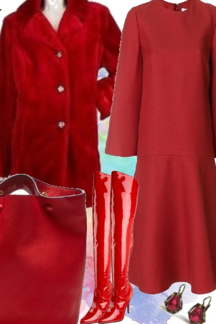 KEEPING WARM IN RED- Combinazione di moda