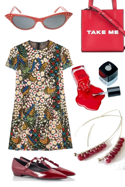 SIMPLE PRINT SUMMER DRESS- Fashion set