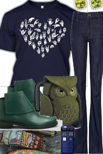 NAVY GREEN MIX- Combinazione di moda