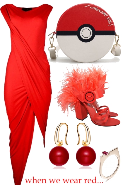 WHEN WE WEAR RED- Combinazione di moda