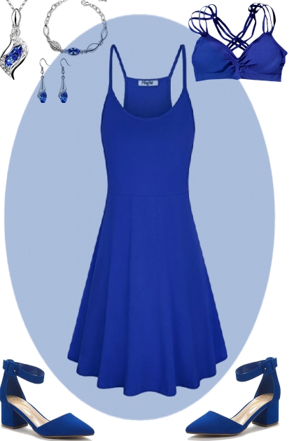 ROYAL BLUE ENSEMBLE- Combinazione di moda