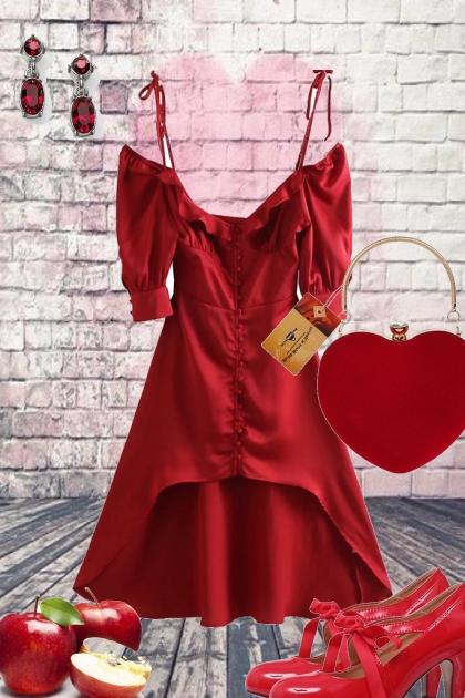 SPRING RED TREND ME DRESS- Modna kombinacija