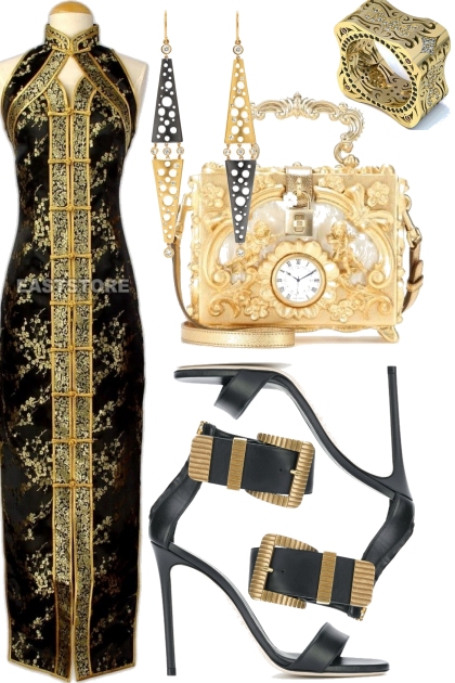 THE HONORED BLACK AND GOLD- Fashion set
