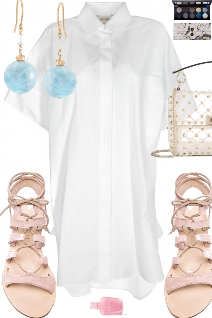 '19 WHITE SHIRT DRESS '19- Fashion set