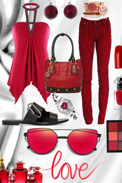 <3 RED AND BLACK <3- Combinazione di moda