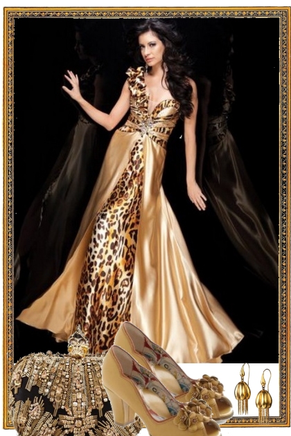 LEOPARD AND GOLD- Fashion set