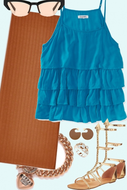 SKIRT WITH RUFFLE TOP